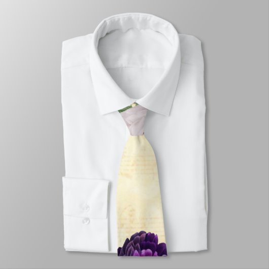 プラムパープル牡丹ヴィンテージミュージカル ネクタイ (タイ)