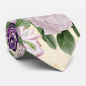 プラムパープル牡丹ヴィンテージミュージカル ネクタイ (ロール)
