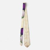 プラムパープル牡丹ヴィンテージミュージカル ネクタイ (裏面)