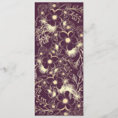 プラムパープル結婚のメニュー メニュー (裏面)