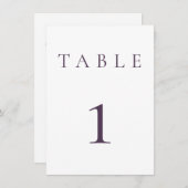 プラムパープル結婚の/イベントテーブル番号 (正面/裏面)