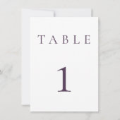 プラムパープル結婚の/イベントテーブル番号 (裏面)