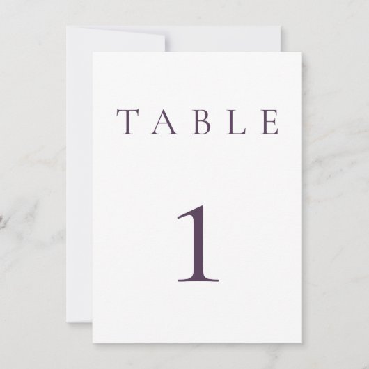 プラムパープル結婚の/イベントテーブル番号 (正面)