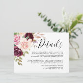 プラムパープル赤面ピンクボタニカルフローラ詳細 エンクロージャーカード (スタンド正面)