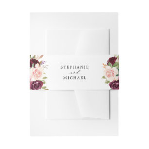 プラムパープル赤面ピンク植物フローラズ 招待状ベリーバンド