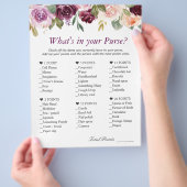 プラムパープル赤面フローラあなたの財布のゲームの中に何 チラシ (手)