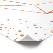 プラムパープル赤面フローラバラ結婚金ゴールドのサイン ポスター (角)