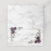 プラムパープル金ゴールドフローラ プレイスカード (外部開封)