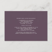 プラムパープル金ゴールド大理石抽象芸術水彩 エンクロージャーカード (裏面)