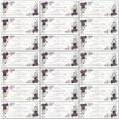 プラムパープル金ゴールド大理石秋の結婚式ゲストアドレス シール (正面)