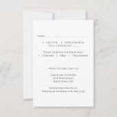 プラムパープル&エレガントシルバ結婚ー書道 出欠カード (裏面)