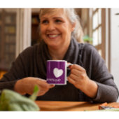 プラムパープル – ハートとコーヒーマグ コーヒーマグカップ