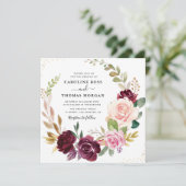 プラムパープル&ピーチフローラリースズ 招待状 (スタンド正面)