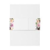 プラムパープル ブラッシュピンク ボタニカル フラワーの結婚式 招待状ベリーバンド (裏面例)