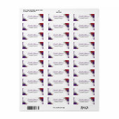 プラムパープル&ブルゴーニュレッドフローラシック ラベル (フルシート)