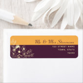 プラムパープル 返送先住所 ラベル (インサイチュ)