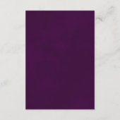 プラムパープル&金ゴールド結婚レースの願い井戸の詩 エンクロージャーカード (裏面)