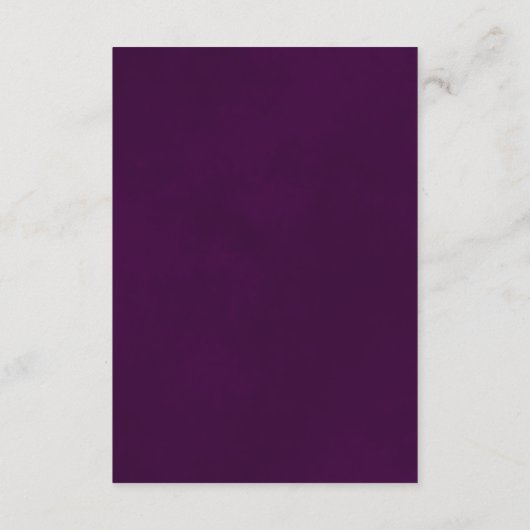 プラムパープル&金ゴールド結婚レースの願い井戸の詩 エンクロージャーカード (裏面)