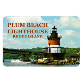 プラムビーチライトハウスロードアイランドフォトマグネット マグネット
