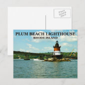 プラムビーチライトハウスロードアイランドポストカード ポストカード (正面/裏面)