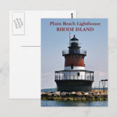 プラムビーチライトハウスロードアイランドポストカード ポストカード (正面/裏面)
