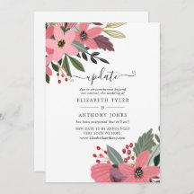 プラムピンクとゴールドの花柄 ウェディングアップデート