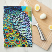 プラムピーコックII キッチンタオル (四つ折り)