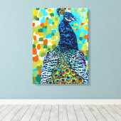 プラムピーコックII キャンバスプリント (インサイチュ (ウッドフロア))