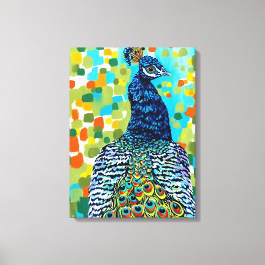 プラムピーコックII キャンバスプリント (正面)