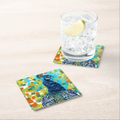 プラムピーコックII スクエアペーパーコースター (インサイチュ)