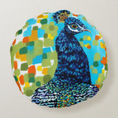 プラムピーコックII ラウンドクッション (裏面)