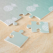 プラムピーチアクア絞り染めトロピカルパイナップルパーソン ジグソーパズル (側面)