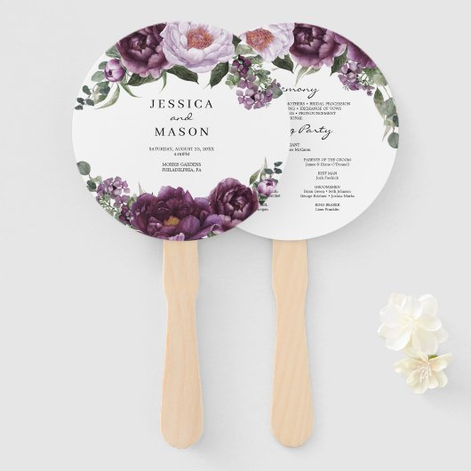 プラムピーニーロマンチック結婚式 プログラムファン ハンドファン (正面&裏面)