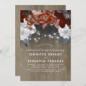 プラムフローラライツリハ素朴ーサルディナー 招待状 (正面/裏面)