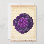 プラムフローラヴィンテージシート音楽保存日時 招待状 (裏面)