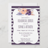 プラムフローラ結婚のリハーサルディナー招待状 招待状 (正面)