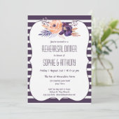 プラムフローラ結婚のリハーサルディナー招待状 招待状 (スタンド正面)