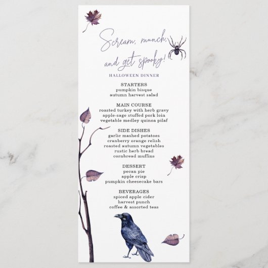 プラムブラッククロウスパイダー紅葉ハロウィン メニュー (正面)