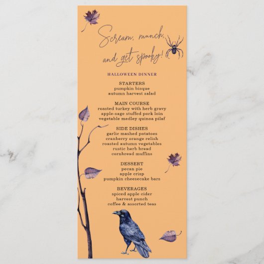 プラムブラッククロウスパイダー紅葉ハロウィン メニュー (正面)