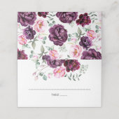 プラムブルゴーニュと赤面フローラ プレイスカード (外部開封)