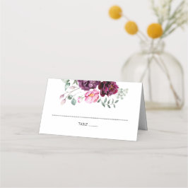 プラムブルゴーニュと赤面フローラ プレイスカード