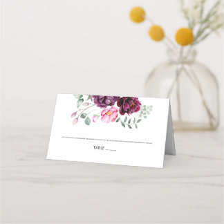 プラムブルゴーニュと赤面フローラ プレイスカード