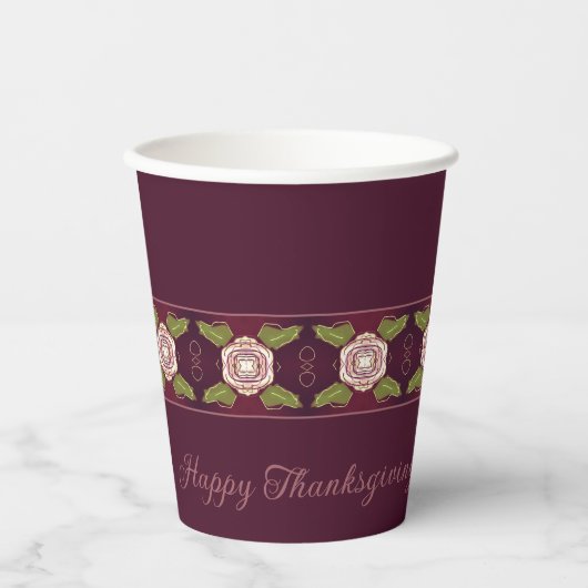 プラムブルゴーニュフローラアクセント 紙コップ (正面)