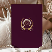 プラムブルゴーニュ結婚イスラームアンティーク金ゴールドイスラム 招待状