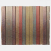 プラムブルー金ゴールドとブルー フリースブランケット (正面(横))