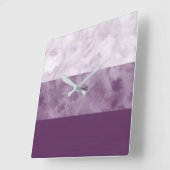 プラムブロックは縞で飾ります スクエア壁時計 (傾斜)