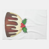 プラムプディングクリスマスホリデーブリティッシュデザート キッチンタオル (横)