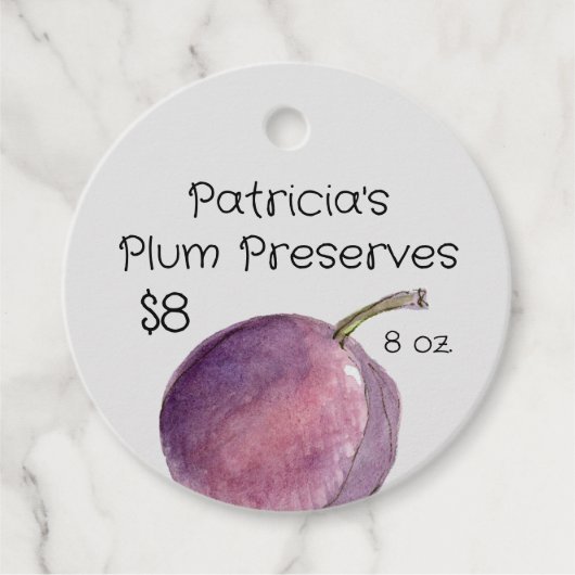 プラムプライスラベル自家製フルーツコンディション フェイバータグ (正面)