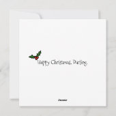 プラムプリンのクリスマスプリンおもしろいグホリデーカード シーズンカード (裏面)