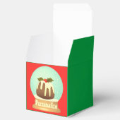 プラムプリン雪のグローブ冬のケーキ赤い緑 フェイバーボックス (オープン)